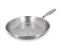 MENASTYL - Poêle inox 30 cm Trinox tous feux dont Induction - Structure 3 couches inox/aluminium - Qualité Professionnelle - Sans substances nocives - Lave-vaisselle - Poignée rivetée - 6020147