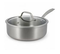 MENASTYL - Sauteuse inox 18/10 Triply 24cm tous feux dont induction fabriquée en France - sans PFAS ni substances nocives - Compatible lave-vaisselle - Poignée rivetée - 6020529