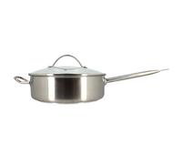 MENASTYL - Sauteuse inox 28 cm avec couvercle en verre tous feux dont induction - Gamme Professionnel - Fond sandwich - Sans PFAS/PTFE/PFOA - 7520016
