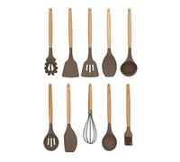 MENASTYL - SET 10 USTENSILES ELIOTT EN SILICONE AVEC MANCHE EN BOIS - 6014111
