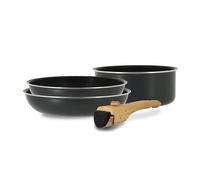 MENASTYL - Set 4 pièces iris poeles casserole et poignee en aluminium induction - 6014195