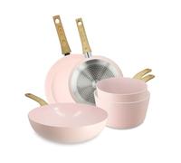 MENASTYL - Set 5 pièces cuisson colorama en aluminium recyclé rose induction - 6014242