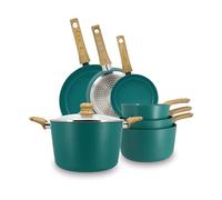 MENASTYL - Set 7 pièces bleu canard casserole poêle faitout en aluminium induction - 6014148