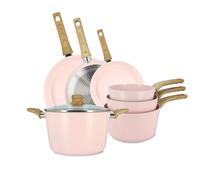 MENASTYL - Set 7 pièces cuisson colorama en aluminium recyclé rose induction - 6014243