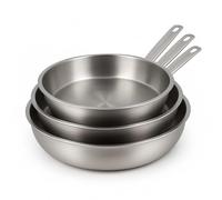 MENASTYL - Set de 3 poêles professionnel 24/28/30cm en acier inoxydable - 6014034