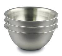 Menax - Bols Mélangeurs/Saladier - Acier Inoxydable - Ensemble de 3-21 cm - Argent