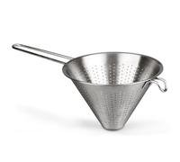 Menax - Passoire de Cuisine Chinoise - Tamis Cuisine avec Poignée - Filtre pour Nouille, Riz, Pates, Légumes - Acier Inoxydable - Argenté - Diamètre 14 cm