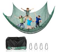 MENAYODA Filet d'escalade pour aire de jeux pour enfants, filet de protection double couche, 2 x 3 m, vert