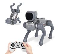 MENAYODA Robot chien RC pour enfants, robot chien, jouet télécommandé pour enfants de 3 ans et plus, contrôle par application, jouet robot pour chien, peut programmer, danser, écouter de la musique et