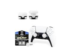 Menbis FPS Assist Paire de capuchons de pouce pour manette PS5/PS4 - Précision de visée améliorée avec coque en silicone antidérapante (blanc tellaire)