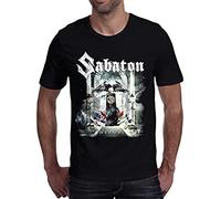 Menbone Casual Men's T Shirt Fashion Sabaton Printed T-Shirts Male Short Sleeve Camisetas Tops&Tees Black L
