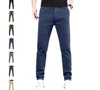 Mencomfy Pantalon cargo extensible multi-poches durable pour homme, bleu, S