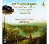 Mendelsohn : Symphonie Numéro 4 En La Majeur "Italienne" Opus 90 CD