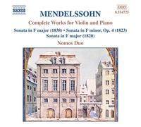 Mendelssohn-Bartholdy, F. - Musique Pour Piano Et Violon