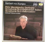 Mendelssohn Bartholdy. Symphonie Nr. 4 und Nr. 5 Berliner Philharmoniker Karajan. Vinyl LP.