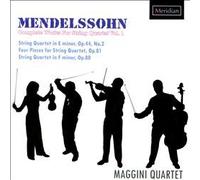 Mendelssohn: Complete Works For String Quartet, Vol. 1