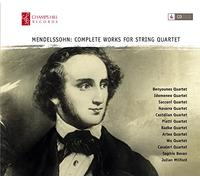 Mendelssohn Intégrale de l'œuvre pour quatuor à cordes Félix Mendelssohn-Bartholdy (Compositeur), Benyounes Quartet (Interprète), Idomeneo Quartet (Interprète), Sacconi Quartet (Interprète), The Navarra Quartet (Interprète) https://www.fnac.com/a8857786/Felix-Mendelssohn-Bartholdy-Mendelssohn-Integrale-de-l-oeuvre-pour-quatuor-a-cordes-CD-album?oref=e4625a3c-33fa-c7bd-4ab9-9d69bab9037b