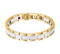 Mendes Bracelet en céramique pour homme Puissance magnétique or blanc