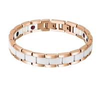 Mendes Bracelet en céramique pour homme - Puissance magnétique - Rose - Blanc