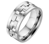 Mendes Jewelry Bague pour homme en acier inoxydable Engrenage 17 mm