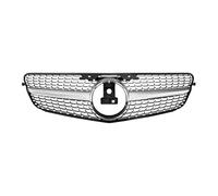 MEndip Calandre radiateur Avant Calandre Chromée Et Diamants Noirs Calandre Supérieure Argentée pour Benz C W204 C200 C230 C250 C280 C300 C350 2008 - 2014