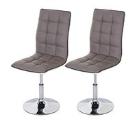 2x chaise de salle à manger HWC-C41, fauteuil, similicuir taupe