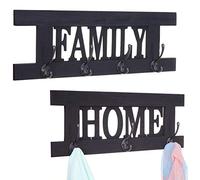 Mendler 2x garderobe murale HWC-C60 Home et Family style shabby chic 60x21cm gris foncé