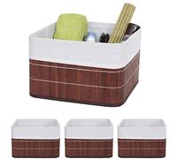 Mendler 4X Panier de Rangement HWC-C21 Caisson de triage Bambou Marron