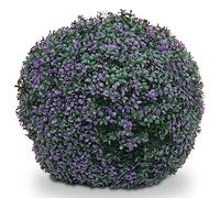 Mendler Arbuste Artificiel HWC-L77, Boule de buis Plante décorative Buxus Plante Artificielle, Outdoor Ø 55cm - Lilas