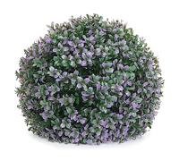 Mendler Arbuste Artificiel HWC-L77, Boule de buis Plante décorative Buxus Plante Artificielle, Outdoor Ø 35cm - Lilas