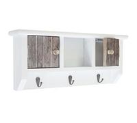 Mendler Armoire à clés HWC-A48, boîte à clés avec Portes et Crochets - Shabby Marron