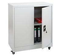 Mendler Armoire à dossiers HWC-O50 98 x 80 x 40 cm Gris Clair