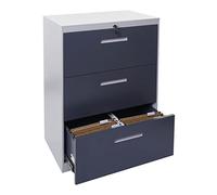 Armoire À Dossiers Suspendus Hwc-A10 Acier, A4 Verrouillable 103x76x46cm Gris-Gris Foncé Multicolore