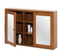 Mendler Armoire de Toilette en Teck HWC-M85, Armoire de Toilette, Teck de qualité B-Grade (Bois de cœur, 20-30 Ans), 70x100x20cm