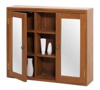 Mendler Armoire de Toilette en Teck HWC-M85, Armoire de Toilette, Teck de qualité B-Grade (Bois de cœur, 20-30 Ans), 70x80x20cm
