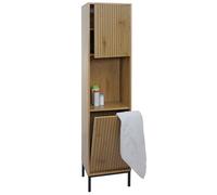 Mendler Armoire Haute HWC-O42 MDF mélaminé 174x39x30cm Aspect Bois Clair