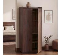 Mendler Armoire HWC-P44, Armoire à vêtements, 2 Portes à Ouverture par Pression, MDF, 184 x 80 x 40 cm - Aspect Noyer