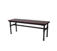 Mendler Banc HWC-H10b design industriel 120x35 cm certifié noir/marron