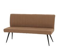 Mendler Banc HWC-K16 bouclé métal 160cm Brun