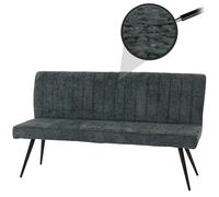 Mendler Banc HWC-K16 Chenille Métal 160cm Bleu-Vert