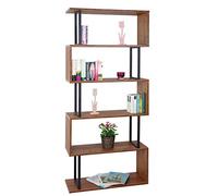 Bibliothèque Dohna, Étagère Independane, 183x80cm, Structure 3d, 5 Niveaux Chêne Sauvage Multicolore