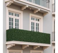 Brise-Vue Pour Balcon Hwc-O92, Brise-Vue, Pare-Vent, Revêtement Pour Balcon, Terrasse, Clôture, 100 X 300 Cm, Feuille Vert