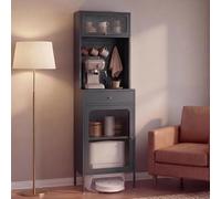 Mendler Buffet Haut HWC-P99 182 x 54 x 40 cm, Anthracite