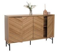 Mendler Buffet HWC-M50 Bois Massif Mangue 94x151x40cm Naturel