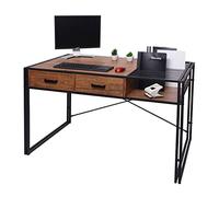 Bureau Hwc-H91, Bureau Bureau Informatique, Industriel 76x120x70cm Brun Marron