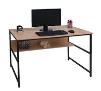 Mendler Bureau HWC-K80 métal MDF 120x60cm Nature