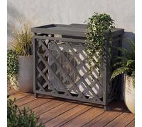 Mendler Cache pour climatiseur/échangeur Thermique HWC-Q14, Cache en Bois certifié MVG 78 x 90 x 45 cm - Gris Anthracite