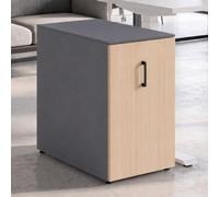 Mendler Caisson de Rangement HWC-Q27 74x43x80cm Gris foncé façade en Bois