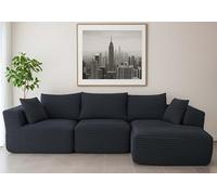 Mendler Canapé HWC-P20 Cord (370 g/m²) Gris foncé