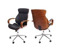 Mendler Chaise de Bureau HWC-H39 Similicuir Noir